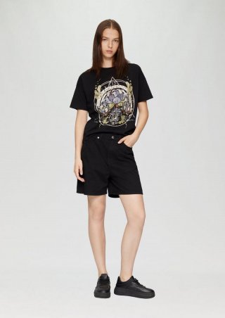 s.Oliver Jeans-Shorts Mom / Relaxed Fit / High Rise - schwarz