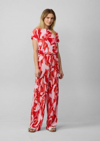 s.Oliver Plissierte Wide-Leg-Hose im Relaxed Fit - preiselbeere