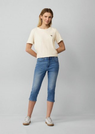 s.Oliver Capri-Jeans Betsy / Slim Fit / Mid Rise / Slim Leg / Schlitz - blau