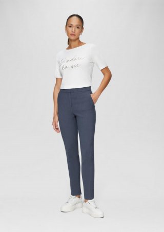 s.Oliver Cigarette Pants mit Elastikbund - dunkelblau