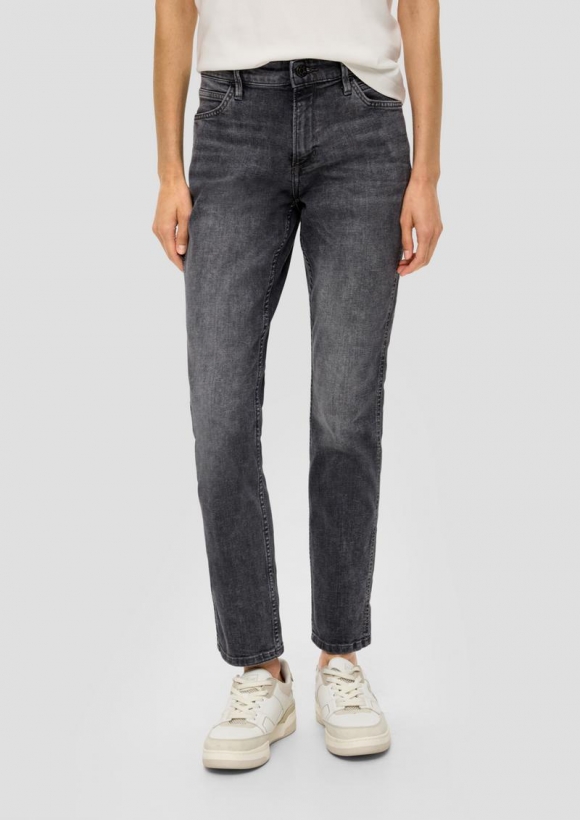 s.Oliver Jeans Betsy / Slim Fit / Mid Rise / Slim Leg - schiefergrau