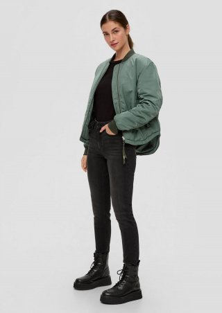 s.Oliver Jeans Sadie / Skinny Fit / High Rise / Skinny Leg / 2 Knöpfe - grau meliert