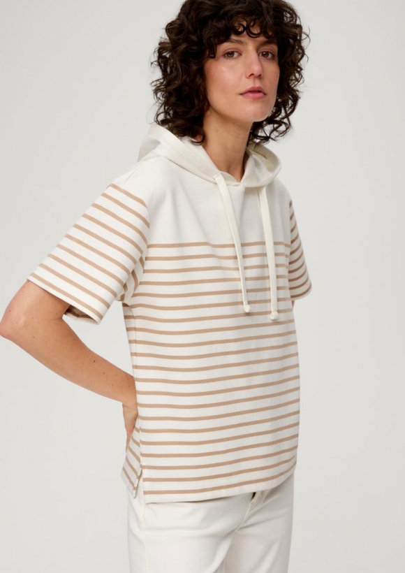 s.Oliver Sweatshirt aus Baumwollstretch - sandstein