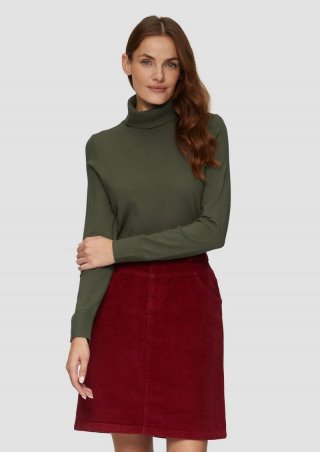 s.Oliver Feinstrickpullover mit Rollkragen - olivgrün