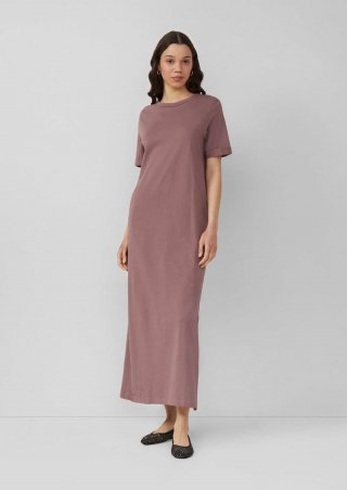 s.Oliver Langes Jerseykleid aus Baumwolle - altrosa