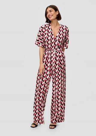 s.Oliver Jumpsuit mit Bindedetail - schwarz