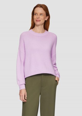 s.Oliver Oversized Strickpullover mit Strukturdetails - lavendel