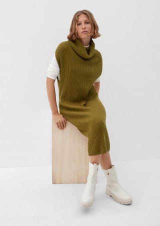 s.Oliver Ärmelloses Strickkleid - guacamole