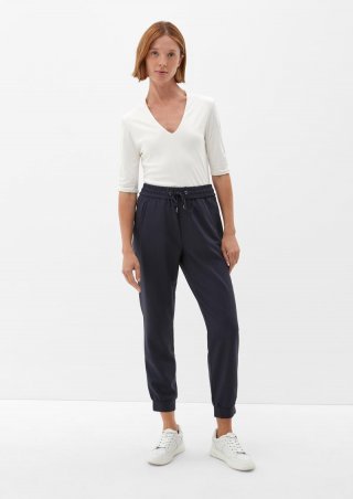 s.Oliver Hose aus Viskosecrêpe - navy