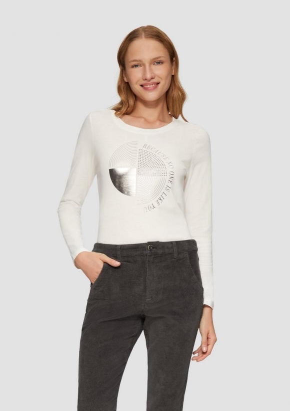 s.Oliver Cordhose im Slim Fit - dunkelgrau