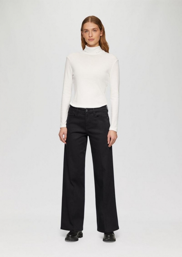s.Oliver Jeans Suri / Regular Fit/ Mid Rise / Wide Leg - schwarz