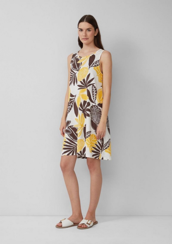 s.Oliver Kurzes Kleid mit Cut-out-Detail - creme