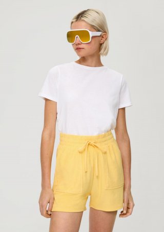 s.Oliver Relaxed: Frottee-Shorts mit Elastikbund - zitrone