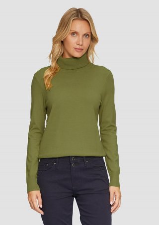 s.Oliver Feinstrickpullover mit Rollkragen - guacamole
