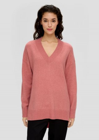 s.Oliver Strickpullover aus Wollmix - papaya