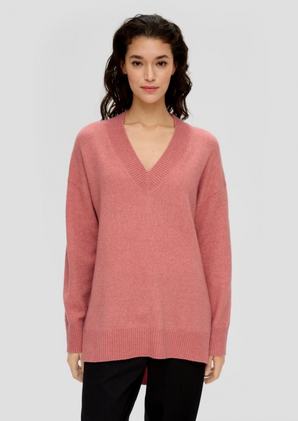 s.Oliver Strickpullover aus Wollmix - papaya