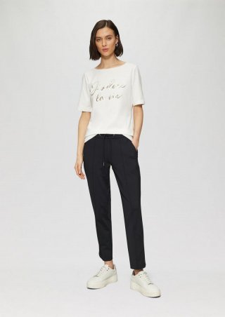 s.Oliver Jogpants mit Elastikbund und seitlichen Eingrifftaschen - navy