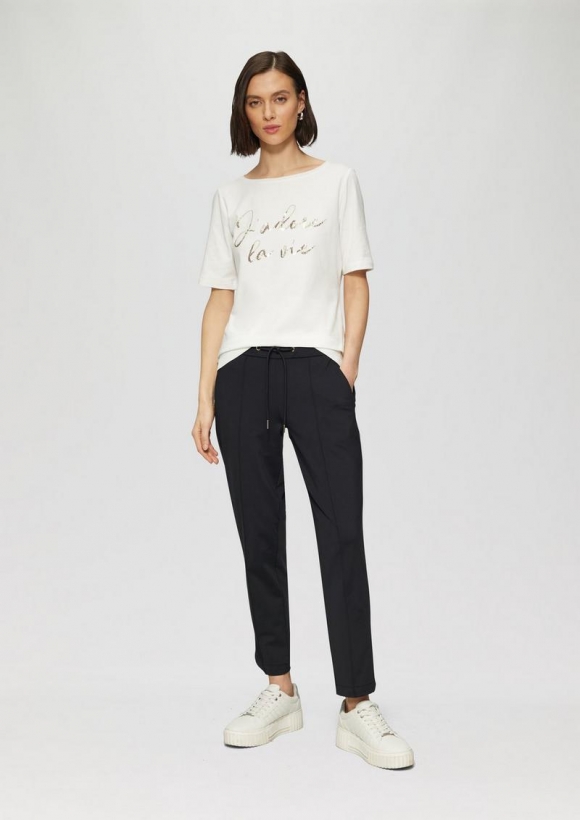 s.Oliver Jogpants mit Elastikbund und seitlichen Eingrifftaschen - navy