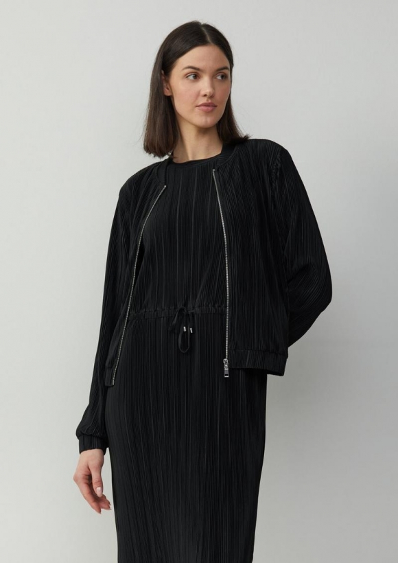 s.Oliver Plissierter Blouson im Relaxed Fit - schwarz