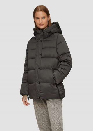 s.Oliver Pufferjacke in Satin-Optik - grau meliert