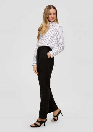 s.Oliver Straight-Leg-Hose aus Viskosemix - schwarz