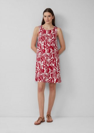 s.Oliver Kurzes Kleid mit Cut-out-Detail - mohnrot
