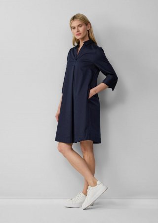 s.Oliver Ausgestelltes Tunikakleid mit 3/4-Ärmeln - navy