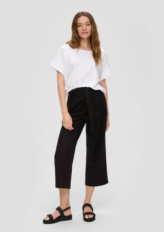 s.Oliver Culotte aus Leinenmix - schwarz
