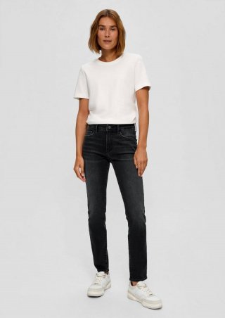 s.Oliver Jeans Betsy / Slim Fit / Mid Rise / Slim Leg / Baumwollstretch - graphit