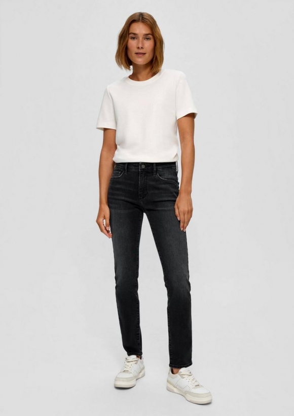s.Oliver Jeans Betsy / Slim Fit / Mid Rise / Slim Leg / Baumwollstretch - graphit