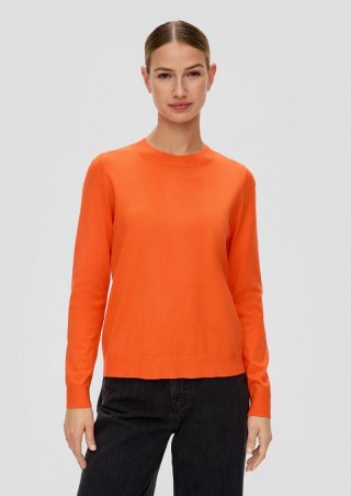 s.Oliver Feinstrickpullover aus Viskosemix - hellorange