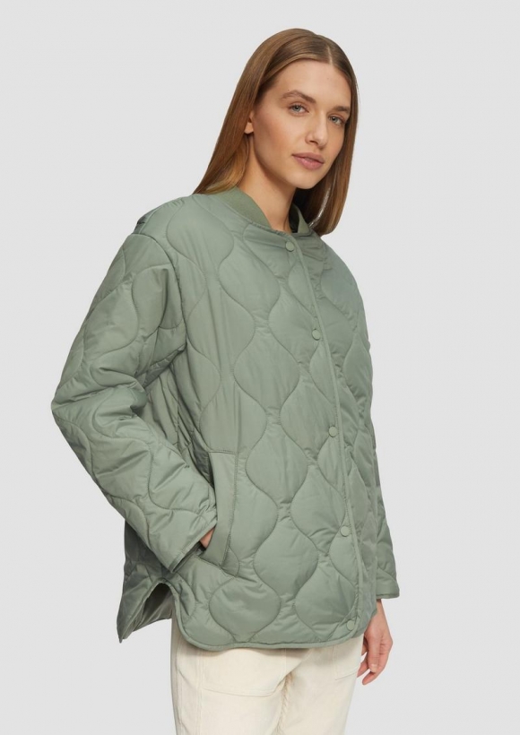 s.Oliver Leichte Steppjacke im Relaxed Fit - salbeigrün