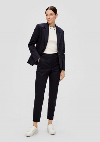 s.Oliver Cigarette-Pants mit hohem Bund - navy