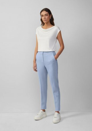 s.Oliver Ankle-Cigarette Pants aus Viskosemix - himmelblau