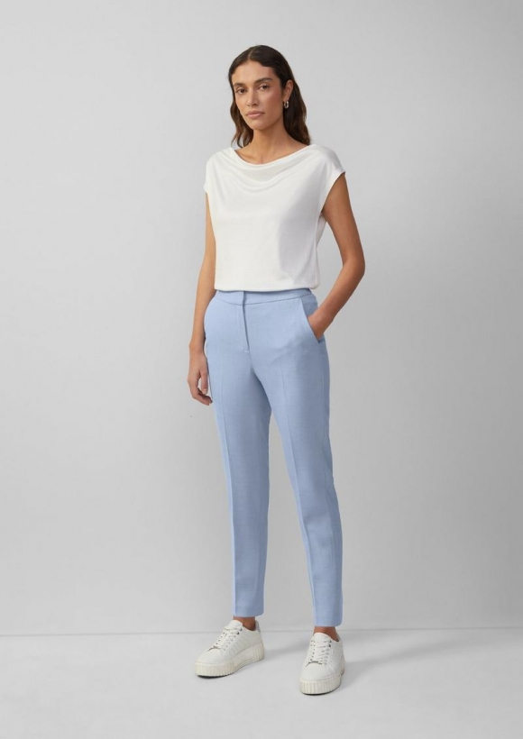 s.Oliver Ankle-Cigarette Pants aus Viskosemix - himmelblau