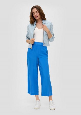 s.Oliver Relaxed: Culotte aus Viskose - royalblau