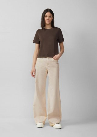 s.Oliver Jeans Suri / Regular Fit / High Rise / Wide Leg - beige