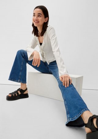 s.Oliver Jeans Reena / Slim Fit / High Rise / Flared Leg - dunkelblau