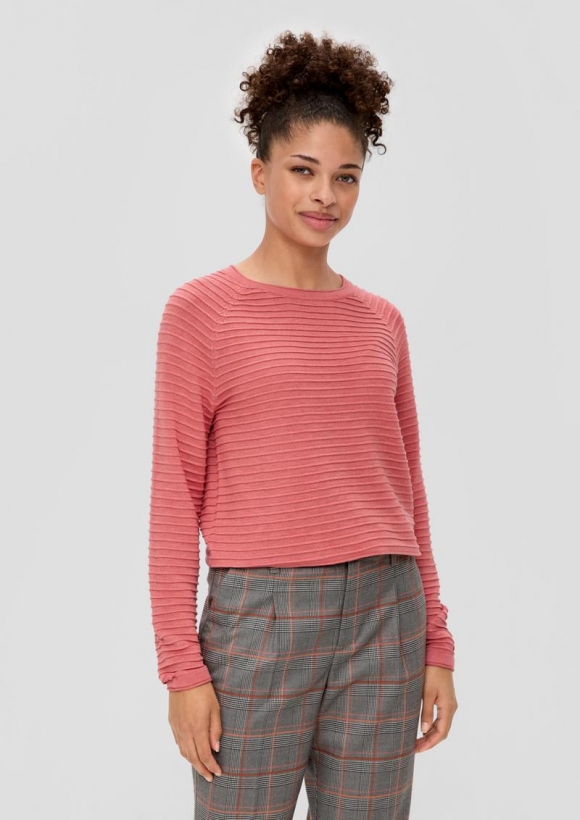 s.Oliver Pullover aus Viskosemix - papaya