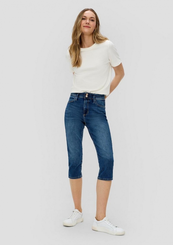 s.Oliver Capri-Jeans Betsy / Slim Fit / Mid Rise / Slim Leg - blau