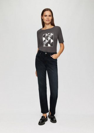 s.Oliver Jeans Karolin / Regular Fit / Mid Rise / Straight Leg - dunkelblau