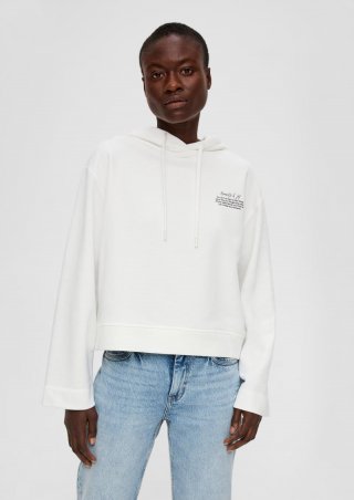 s.Oliver Oversized Hoodie mit Print - ecru