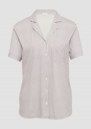 s.Oliver Pyjama-Shirt mit kurzen Ärmeln - lila