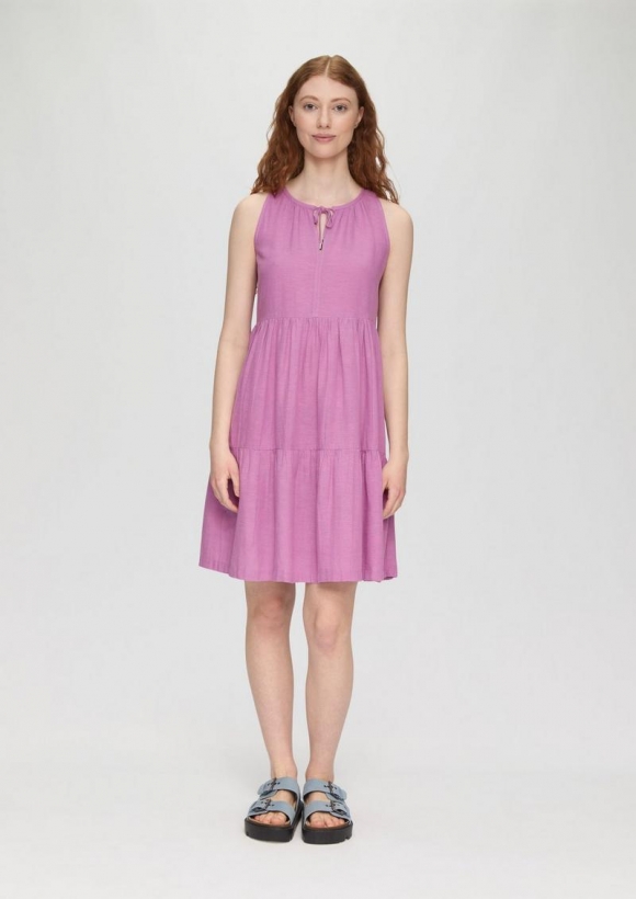 s.Oliver Midikleid aus Leinenmix - lavendel