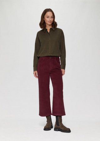 s.Oliver Elastische Culotte aus Cord - rubinrot