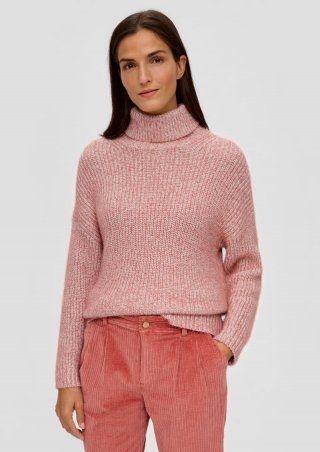 s.Oliver Strickpullover aus Baumwollmix - altrosa
