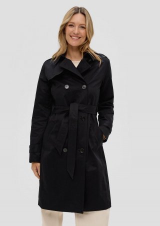 s.Oliver Langer Trench-Coat - schwarz