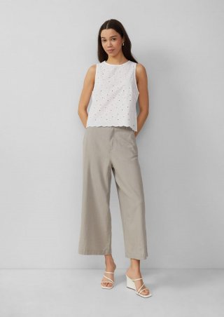 s.Oliver Culotte aus Leinenmix - taubengrau