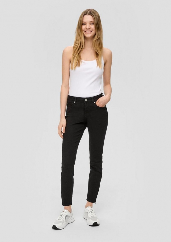 s.Oliver Ankle-Jeans Sadie / Skinny Fit / Mid Rise / Skinny Leg - schwarz