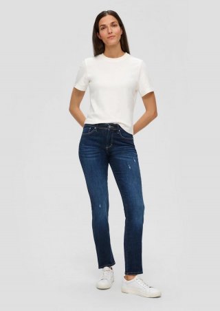 s.Oliver Jeans Betsy / Slim Fit / Mid Rise / Slim Leg - dunkelblau